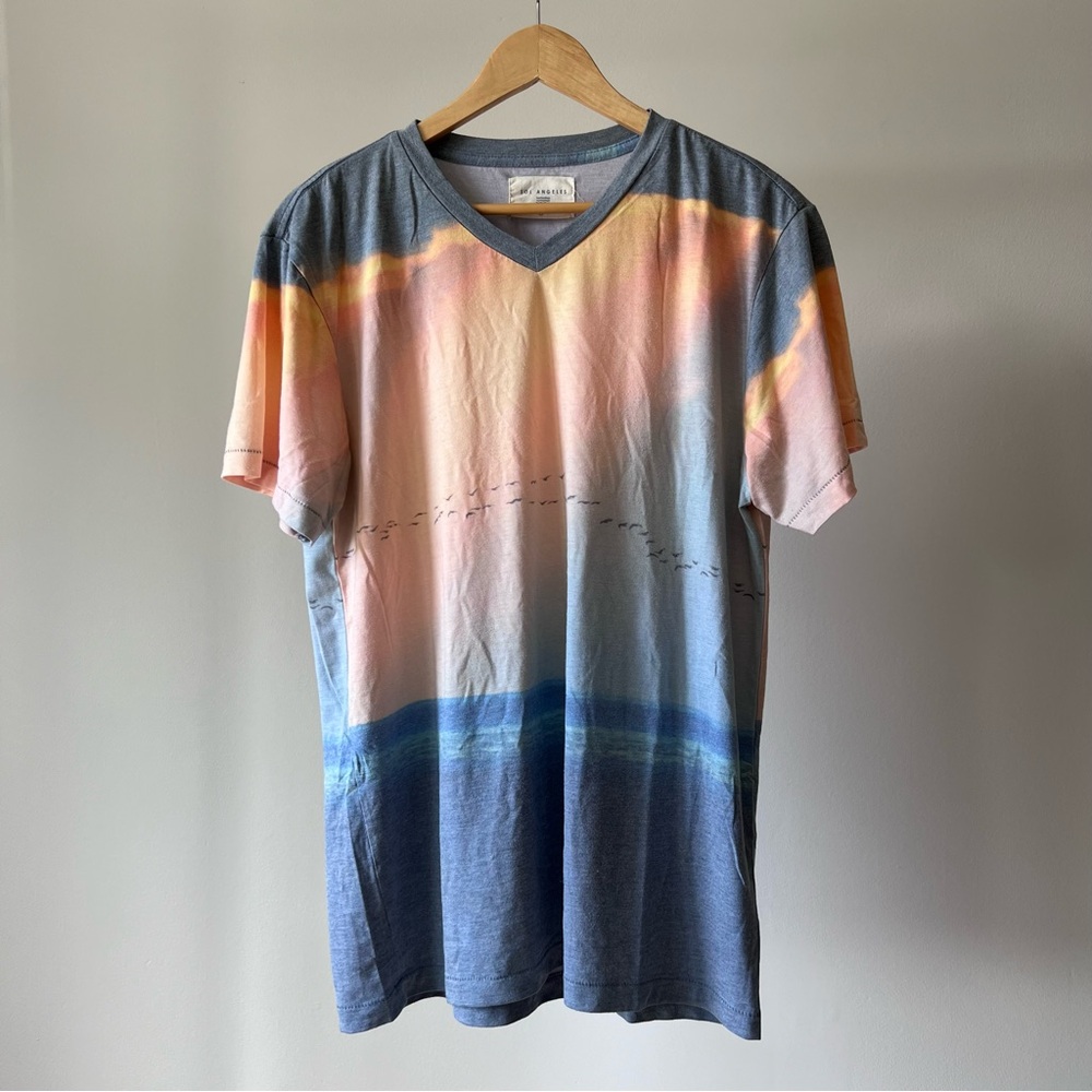 Sol Angeles Gradient Blue and Orange Men's T-Shirt